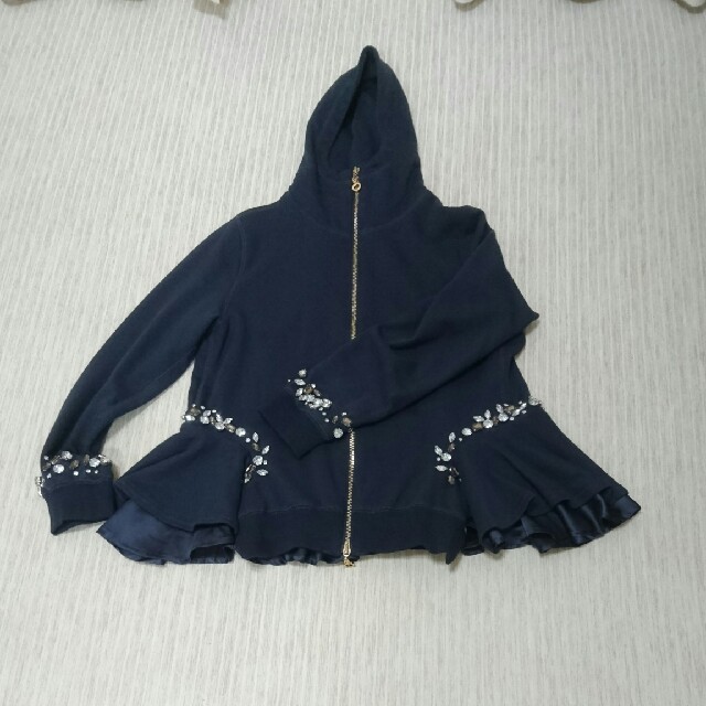 ビジュー ペプラムスエットパーカー 新品