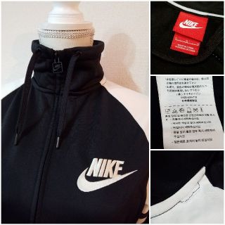 ナイキ(NIKE)のNIKE☆裏薄起毛 ブラック スタンドカーラー ジャージ上下セット(セット/コーデ)