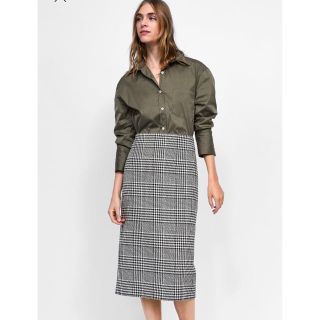 ザラ(ZARA)のZARAチェック柄ペンシルスカート(ひざ丈スカート)