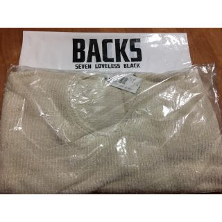 バックス(BACKS)の新品・未使用  BACKS  カットソー  Vネック  アイボリー(カットソー(長袖/七分))