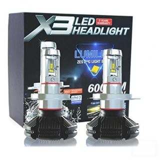 値下げ H4 Hi/Lo LEDヘッドライト 計12000lm 12V 50W(汎用パーツ)