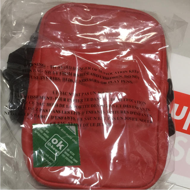 Supreme(シュプリーム)のSupreme North Face レザー ショルダー バッグ 赤 Red メンズのバッグ(ショルダーバッグ)の商品写真