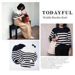 トゥデイフル(TODAYFUL)の☆専用☆todayful ワッフルボーダーニット(ニット/セーター)