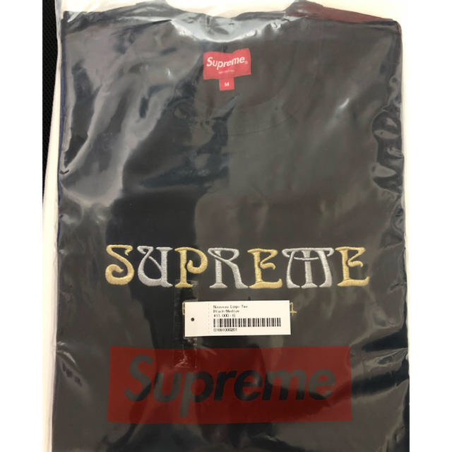 Supreme(シュプリーム)の【新品】Nouveau Logo Tee  人気の黒  Mサイズ 即完売品 メンズのトップス(Tシャツ/カットソー(半袖/袖なし))の商品写真