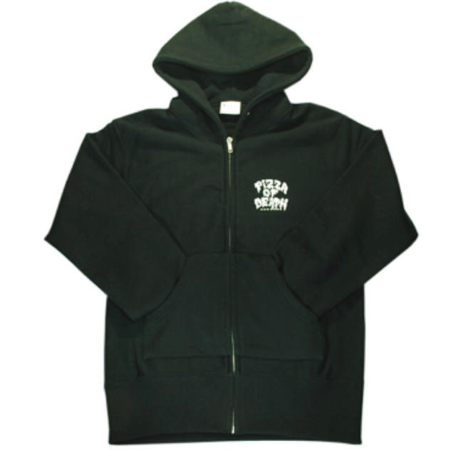 L ブラック PIZZA OF DEATH ZIP HOODIE ピザ パーカー