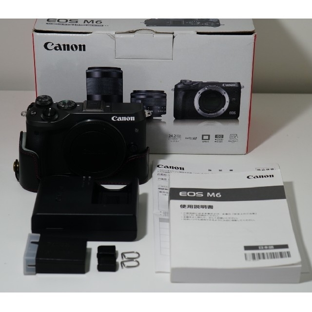 Canon(キヤノン)のCanon EOS M6 ブラック ボディー 美品 スマホ/家電/カメラのカメラ(ミラーレス一眼)の商品写真