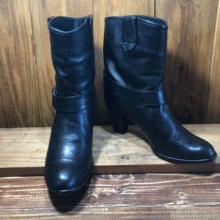 ピッティ(Pitti)の◆Pitti 牛革 ショートブーツ 23.5cm ヒール6.5cm◆(ブーツ)