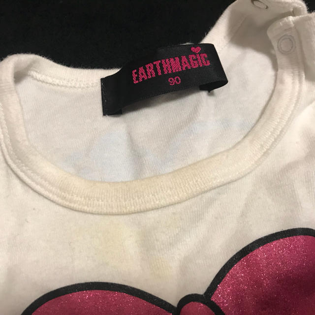 EARTHMAGIC(アースマジック)のEARTHMAGiC フリルTシャツ キッズ/ベビー/マタニティのキッズ服女の子用(90cm~)(Tシャツ/カットソー)の商品写真