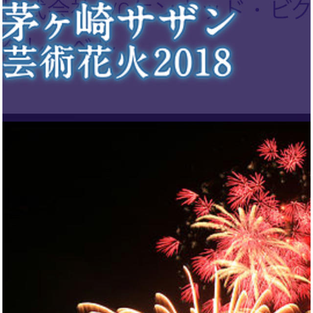 茅ヶ崎サザン芸術花火2018 指定エリア2枚 チケットのイベント(その他)の商品写真