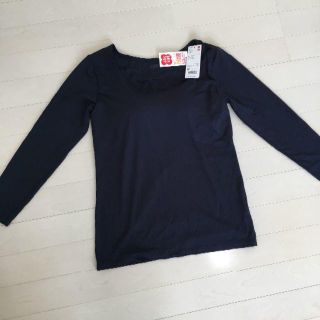 ユニクロ(UNIQLO)のユニクロ　ブラトップ　　ヒートテック　新品　タグ付き　Uネック　八分袖(カットソー(長袖/七分))