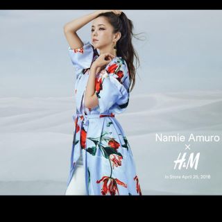 エイチアンドエム(H&M)の安室奈美恵 コラボH＆M 花柄ガウン(ロングワンピース/マキシワンピース)