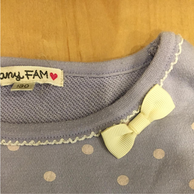 anyFAM(エニィファム)のanyfamトレーナー 130 キッズ/ベビー/マタニティのキッズ服女の子用(90cm~)(Tシャツ/カットソー)の商品写真