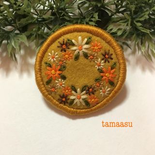 144.お花の刺繍ブローチ✴︎受注製作(コサージュ/ブローチ)