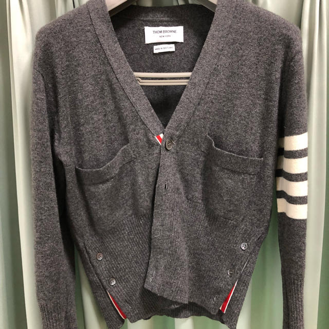 信頼 THOM BROWNE - THOM BROWNE カシミヤカーディガン0 カーディガン