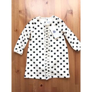 プチバトー(PETIT BATEAU)のりちゃ様専用♡24m  プチバトー ストレッチコットンドットプリントワンピース(ワンピース)