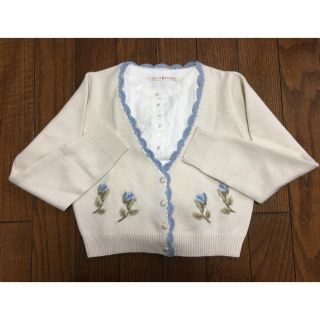 アンアナザーアンジェラス(an another angelus)の【お値下げ】バラ刺繍カーディガン(カーディガン)