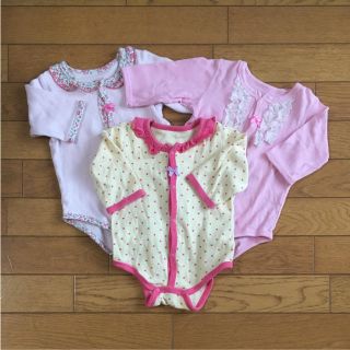 ニシキベビー(Nishiki Baby)の前開きグレコ ロンパース肌着 3点セット 70(肌着/下着)