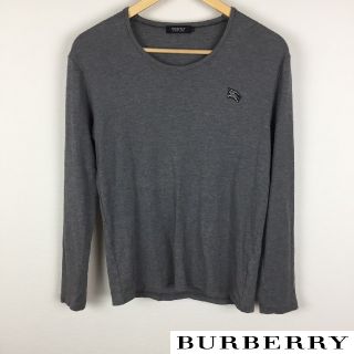 バーバリーブラックレーベル(BURBERRY BLACK LABEL)の美品 BURBERRY BLACK LABEL 長袖Tシャツ グレー サイズ2(Tシャツ/カットソー(七分/長袖))