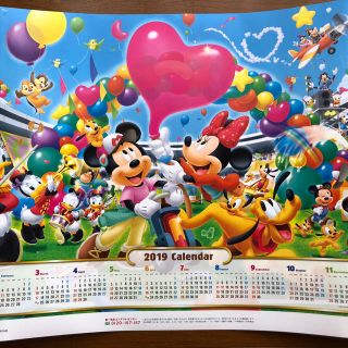 ディズニー(Disney)の第一生命 2019ディズニーカレンダー1枚もの(カレンダー/スケジュール)