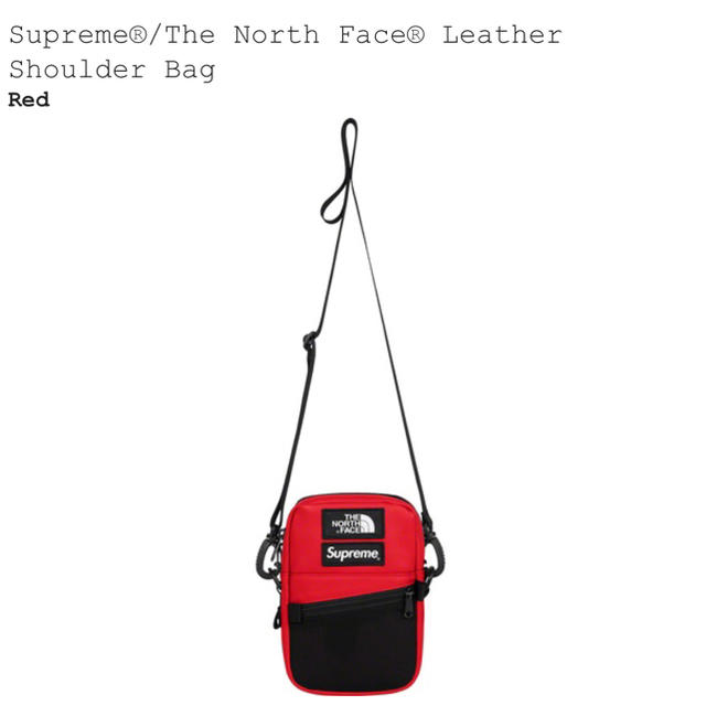 Supreme north face leather shoulder bag