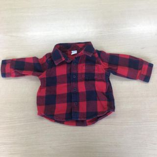 ベビーギャップ(babyGAP)の(used)6〜12months 70センチ　ベビーギャップチェックシャツ(シャツ/カットソー)