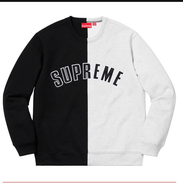 Supreme split crewneck sweatshirt M 新品