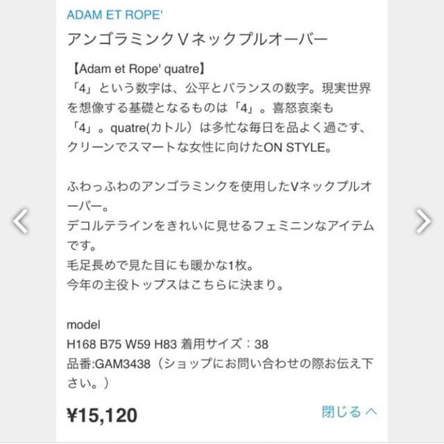 Adam et Rope'(アダムエロぺ)のアダムエロペ アンゴラ Vネックニット レディースのトップス(ニット/セーター)の商品写真