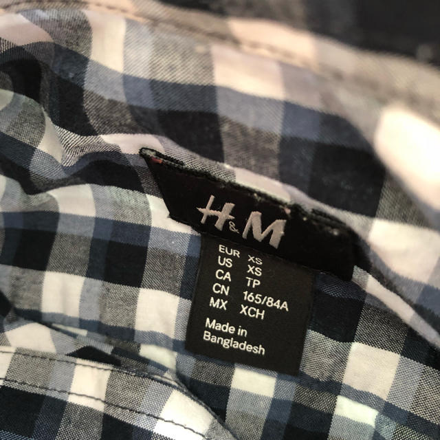 H&M(エイチアンドエム)のH&M メンズ 半袖チェックシャツ XSサイズ メンズのトップス(シャツ)の商品写真