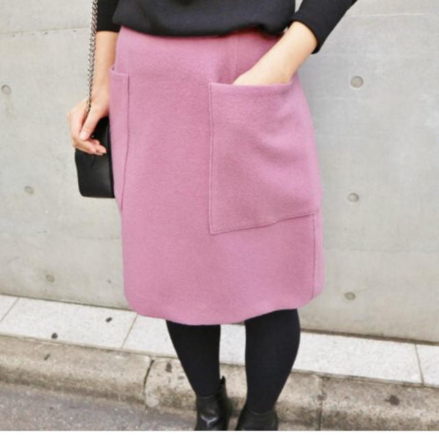 IENA(イエナ)のソフトモッサー台形スカート レディースのスカート(ひざ丈スカート)の商品写真