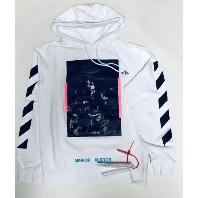 OFF-WHITE(オフホワイト)のオフホワイトDIAG  CARAVAGGIO 17ssパーカー：Ｌ メンズのトップス(パーカー)の商品写真