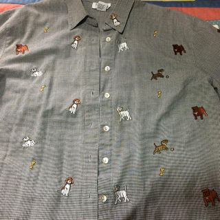 グリモワール(Grimoire)の古着屋 vintage  犬さん 刺繍 シャツ(Tシャツ(半袖/袖なし))