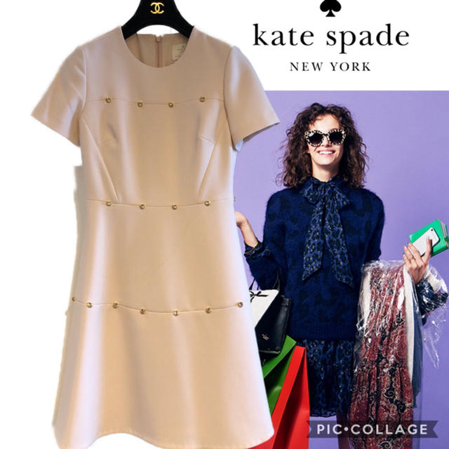 kate spade new york(ケイトスペードニューヨーク)のケイトスペードビジューエレガントワンピ♡ レディースのワンピース(ひざ丈ワンピース)の商品写真