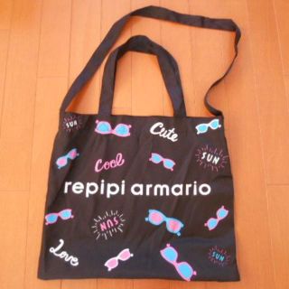 レピピアルマリオ(repipi armario)の新品☆レピピアルマリオのノベルティ眼鏡柄２ｗａｙバッグ(トートバッグ)