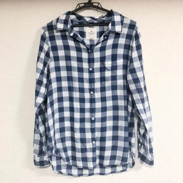 American Eagle(アメリカンイーグル)の新品 アメリカンイーグル チェックシャツ レディース 長袖 シャツ トップス レディースのトップス(シャツ/ブラウス(長袖/七分))の商品写真