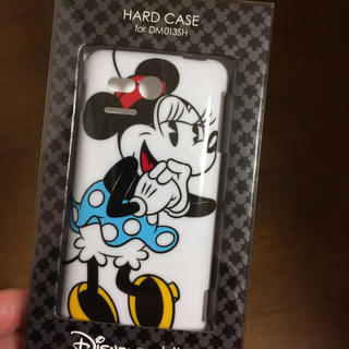 ディズニー(Disney)のミニーちゃん携帯ケース白(モバイルケース/カバー)