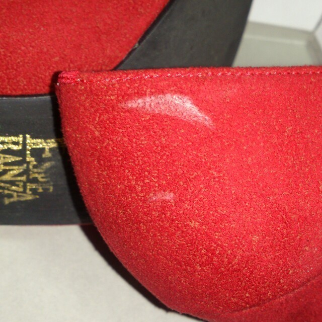 ESPERANZA(エスペランサ)の赤いパンプス レディースの靴/シューズ(ハイヒール/パンプス)の商品写真