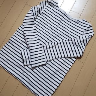 シマムラ(しまむら)の一度着用 ボーダー カットソー Mサイズ(カットソー(長袖/七分))