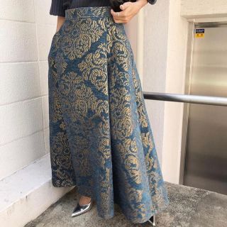 アメリヴィンテージ(Ameri VINTAGE)のDAMASK DIMENSIONAL SKIRT(ロングスカート)