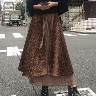 アメリヴィンテージ(Ameri VINTAGE)の新品　ARABESQUE LAYERED SKIRT(ロングスカート)