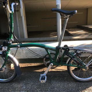 ブロンプトン(BROMPTON)の2018ブロンプトン M6RDハブダイナモ前後ライト グリーン最上位モデルラック(自転車本体)