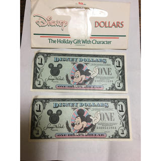 ディズニー(Disney)のディズニードル札 連番2枚(貨幣)