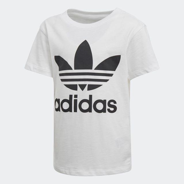 adidas(アディダス)の110【新品/即日発送】adidas オリジナルス キッズ Tシャツ 白 キッズ/ベビー/マタニティのキッズ服男の子用(90cm~)(Tシャツ/カットソー)の商品写真