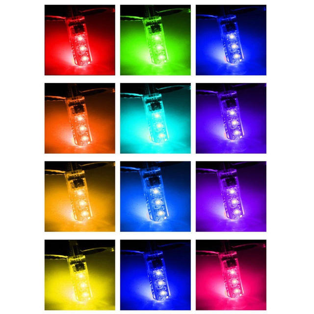 T10 RGB✨16色LEDライト ポジションランプ ポジション球 車幅灯 自動車/バイクの自動車(車外アクセサリ)の商品写真