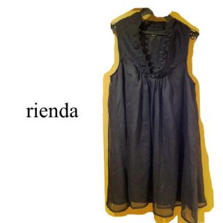 リエンダ(rienda)のrienda/ワンピースBLK(ミニワンピース)