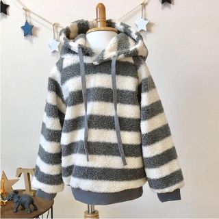 ジェラートピケ(gelato pique)のmayu様専用 新品 ボーダーピケ風パーカー 130(ジャケット/上着)