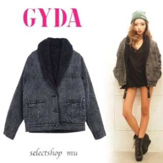 GYDA(ジェイダ)のGYDA ボア付き デニムブルゾン レディースのジャケット/アウター(Gジャン/デニムジャケット)の商品写真