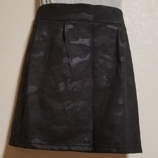 迷彩柄❁台形ミニスカート ブラック(ミニスカート)