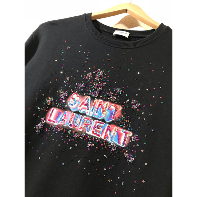 Saint Laurent(サンローラン)の激レア【SAINT LAURENT】ネオンロゴスウェット 美品 サンローラン メンズのトップス(スウェット)の商品写真