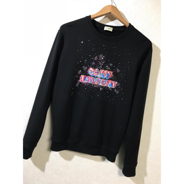 Saint Laurent - 激レア【SAINT LAURENT】ネオンロゴスウェット 美品 Saint Laurent - 激レア【SAINT LAURENT】ネオンロゴスウェット 美品