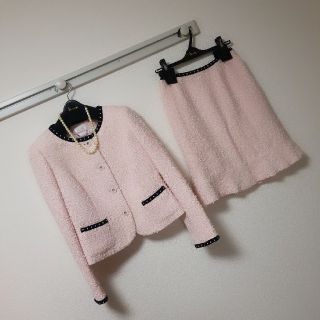 上品清楚】ハロッズ ホワイトピンク ツイードスーツ smcint.com